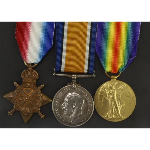 646 - 1915 Star Trio (61229 Cpl R H Barlow RAMC) (3)