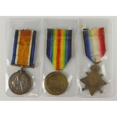 649 - 1915 Star Trio (716 Gnr-A-Bmbr B. Roffey RFA) Killed In Action 29/9/1918 as '810330' with 