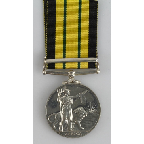 677 - Africa General Service medal with Kenya clasp to f.612 P.C Morgo Kober.