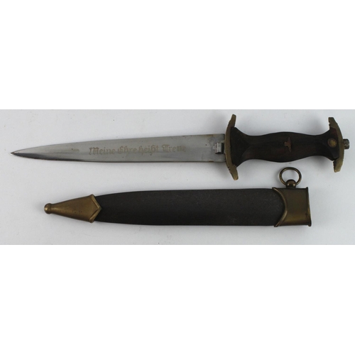 68 - German SS dagger with Meine Ehre heist Treue blade, an old replacement.