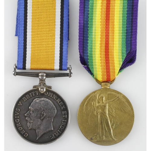 685 - BWM & Victory casualty medals to 25302 Pte A Mitchell 17th bn Lancashire Fusiliers.  K in A 23-7-191... 