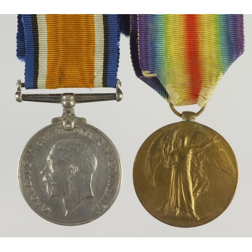 706 - BWM & Victory Medal (36396 Pte G Cooper N.Lan.R.) served 1/5 Bn