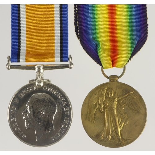 713 - BWM & Victory Medal (50051 Pte G Jones Liverpool R) served 19th / 13th and 1/5th Bn's