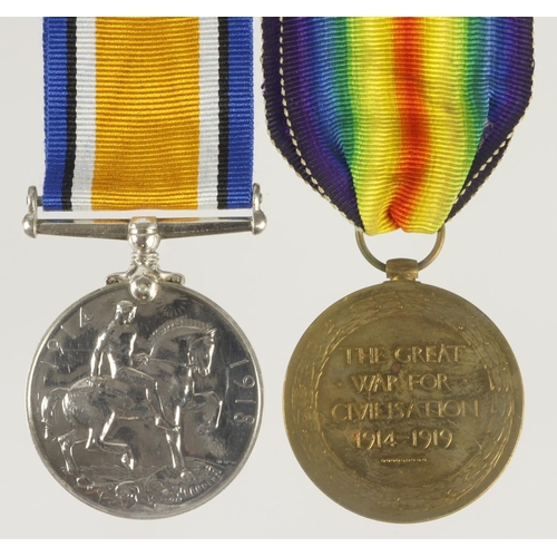 713 - BWM & Victory Medal (50051 Pte G Jones Liverpool R) served 19th / 13th and 1/5th Bn's