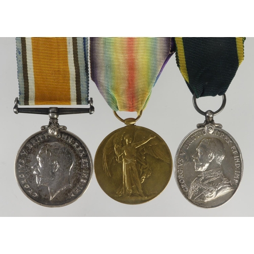 715 - BWM & Victory Medal (53197 A.Sjt J L O'Connor Suffolks), and TFM GV (3647324 Cpl J L O'Connor 5-P.W.... 