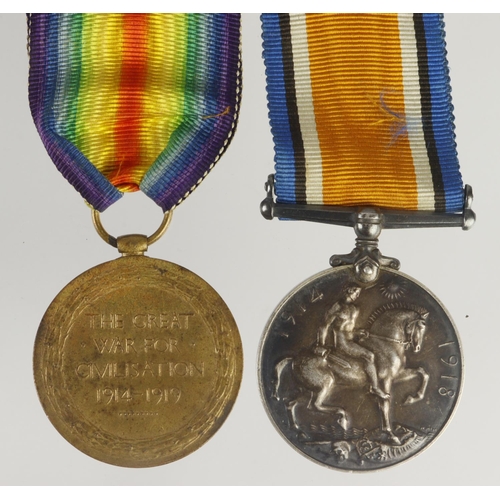 717 - BWM & Victory Medal (G-18735 Pte H A Norman R.Suss.R) served 11th Bn