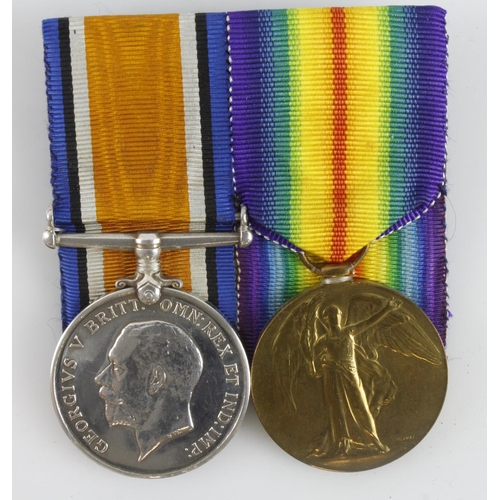 724 - BWM & Victory Medal (missing a 1915 Star) named (2853 Sjt R Priest Middx Regt). Died of Wounds 17th ... 