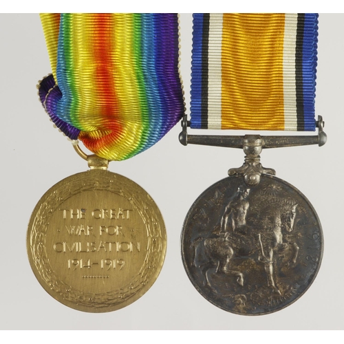 726 - BWM & Victory Medal (R.3661 R H Ellison AB RNVR). Killed in Action 30/12/1917 with Howe Bn. On the T... 