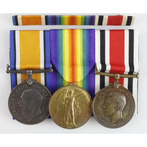 728 - BWM & Victory Medal (S-11013 A Cpl R E Young Sea.Highrs) GVI Special Constabulary Medal (Roland E. Y... 