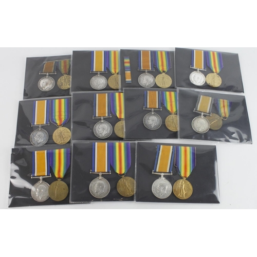 740 - BWM & Victory Medal Pairs - Cpl Weatherfield RA, Gnr Wright RA (Durham), Pte Fawory S.Wales Bord, T.... 