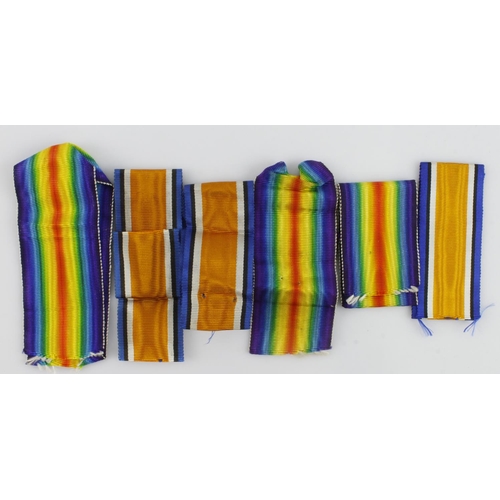 741 - BWM & Victory medal ribbons three set of original full length ribbons.