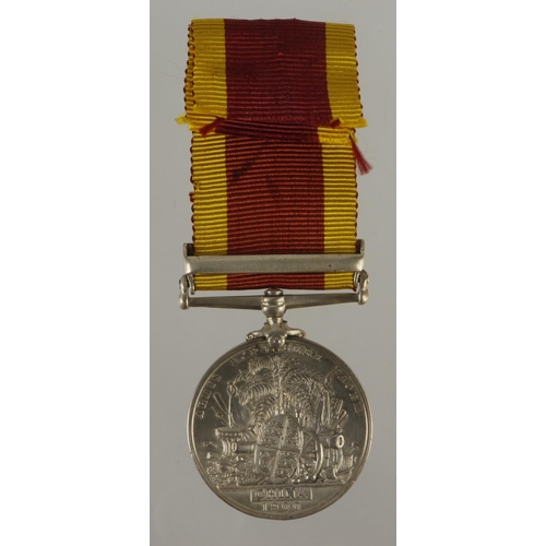 767 - China War Medal 1900 in silver with copy clasp Relief of Pekin engraved (974 Sepoy Matadin Singh 7th... 