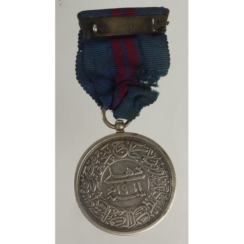 799 - Delhi Durbar 1911 medal, engraved (C.B.Woolford G.I.P.R. for Services During Coronation 1911-12). Me... 