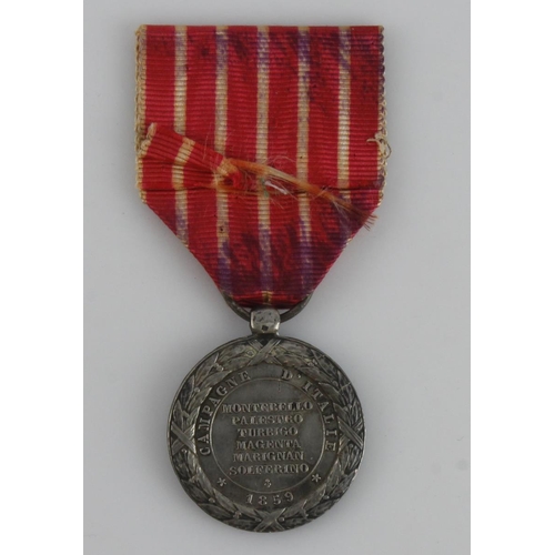 837 - Italian 1859 campaign medal.