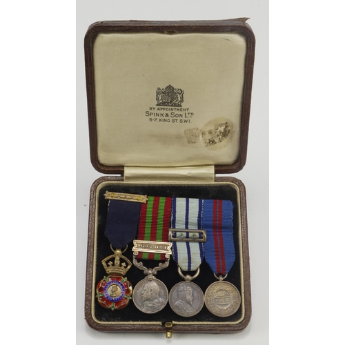 Miniature medal group mounted as worn, possibly Major J H Godfrey ...