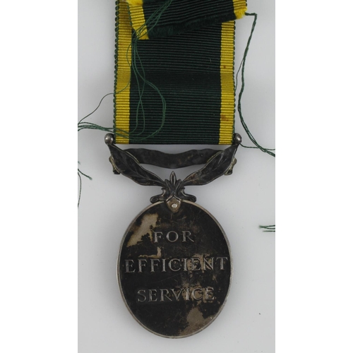 947 - Territorial Efficiency Medal GVI. Awarded to: 896698 Pte W.G Smith R.P.C (Royal Pioneer Corps).