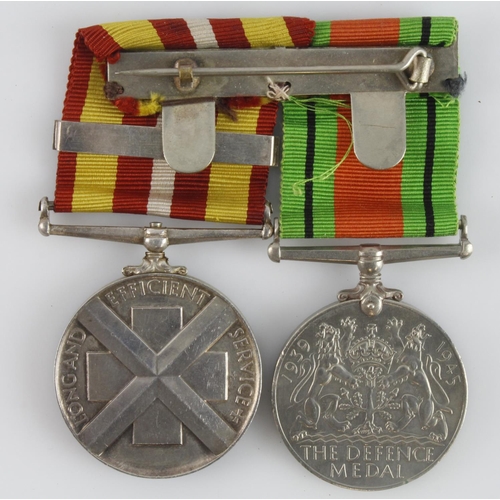 989 - WW2 nursed medals with WW2 Defence and Voluntary Medical Services medal with extra service bar to Mi... 