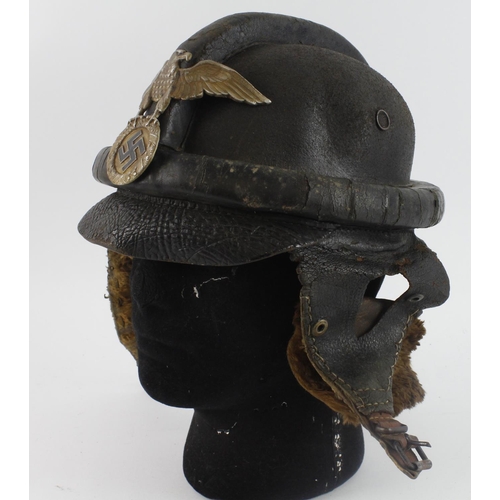 993 - Early 1930’s Pattern German 3rd Reich NSKK (Transport Corps) Crash Helmet.