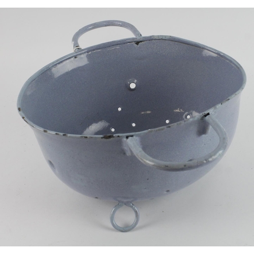 995 - Enamel Colander Made from a German Paratroopers Helmet. 1933.