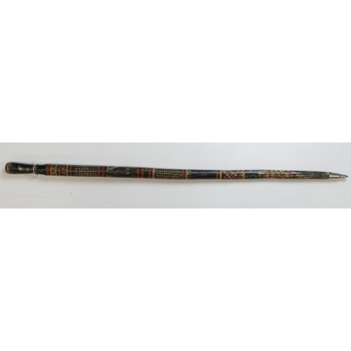 997 - German “Wolchow” Stick. Hand carved folk art from wood of the trees on the Wolchow River, Russia.