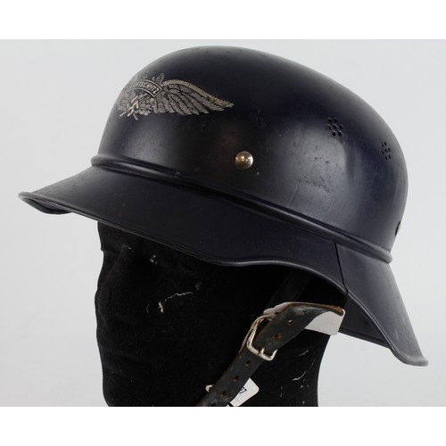 1000 - German 1938 Dated Luftshutz (Air Raid Police) Gladiator Style Helmet and Liner.