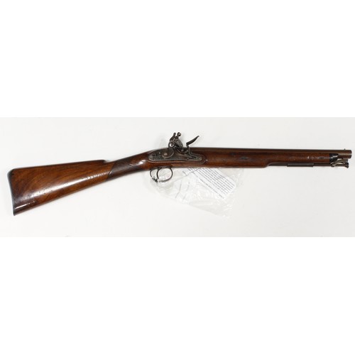 106 - Paget .650 Flintlock Volunteer Carbine by Westley Richards, circa 1815, with 15 7/8 in. sighted barr... 