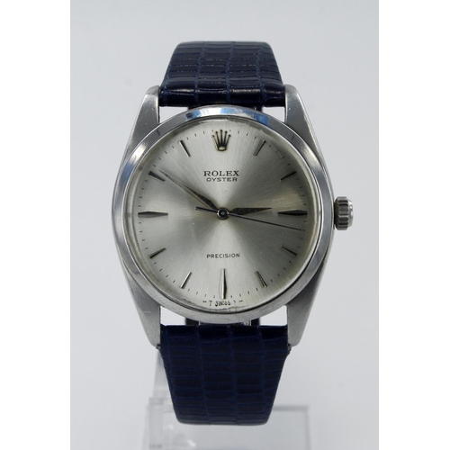 562 - Rolex Oyster Precision stainless steel cased gents manual wind wristwatch, ref. 6424, serial. 1099xx... 