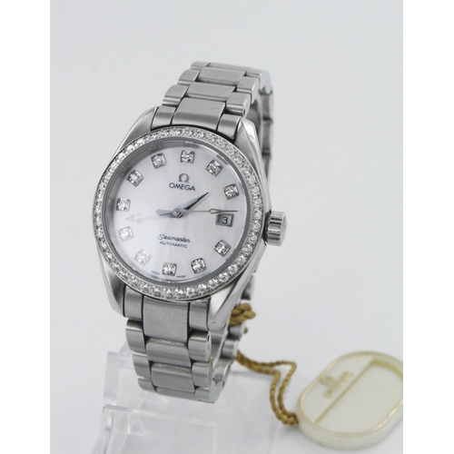 579 - Omega Seamaster Aqua Terra stainless steel cased automatic ladies wristwatch, ref. 2565.75.00, purch... 