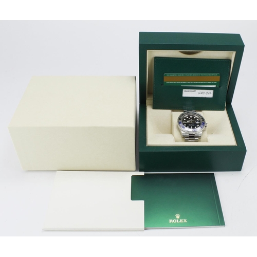 609 - Rolex Oyster Perpetual Date GMT-Master II 'Batman' stainless steel cased gents wristwatch, ref. 1167... 