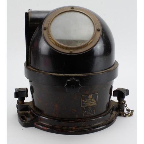 282 - German WW2 bakelite ships binnacle with compose inside with manufacturers plaque to the corner scarc... 