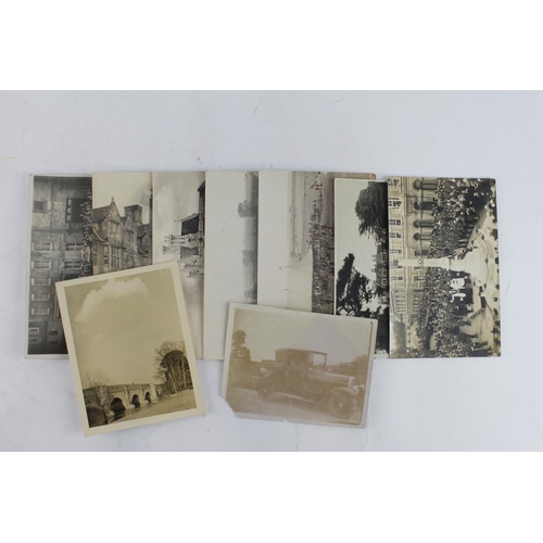 753 - North Oundle, small original selection, postcards & photos, including events & station interior   (8... 