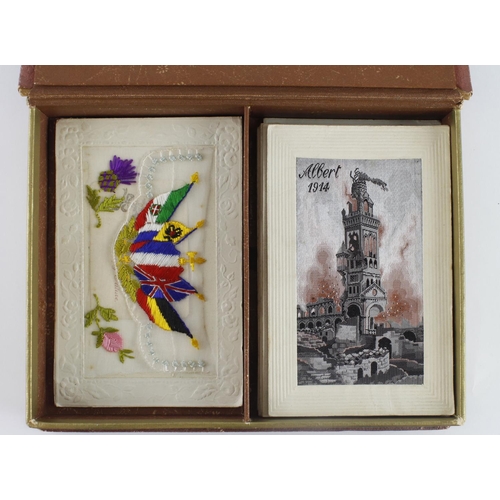 765 - Silk embroidered postcards, tidy lot (approx 10)