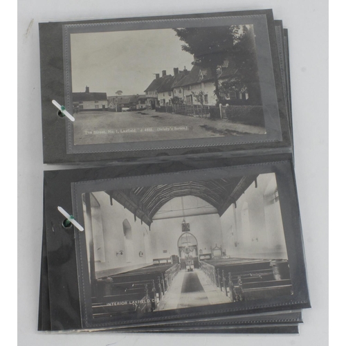 792 - Suffolk, Laxfield : Small collection of the cards of Laxfield inc roads, Church etc (11 cards)