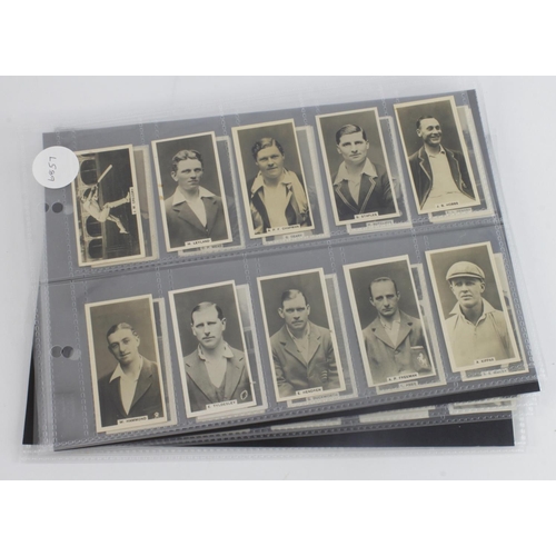 856 - Cricket - 3 complete sets in pages, Millhoff - Famous Test Cricketers, Drapkin - Australian & Englis... 