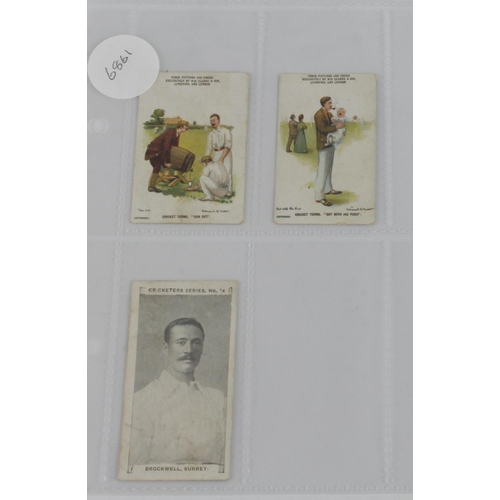 857 - Cricket - Faulkner, Cricketers Series, Brockwell, Surrey (G) & Clarkes Sporting Terms (1 G & 1 Trimm... 