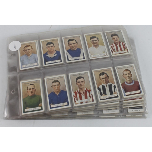 864 - Football & Sport - 3 complete sets in pages, Gallaher - Footballers (1-50 & 51 - 100) (includes Dixi... 