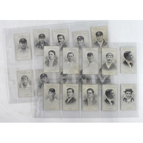 924 - Wills Australia, Australian and English Cricketers 1911, mixed back odds, F-G, total cat £444  (20)