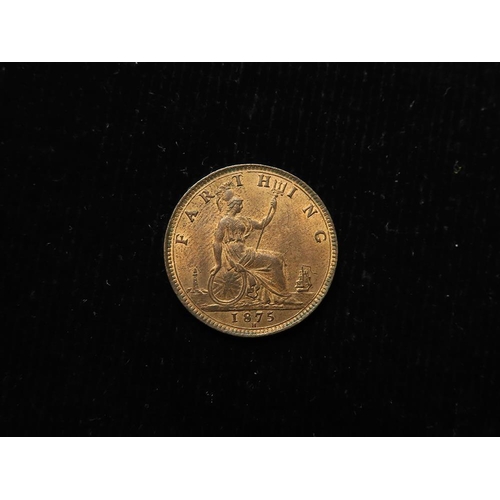 107 - Farthing 1875H EF with lustre.