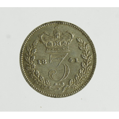 303 - Threepence 1841 GVF (scarce)