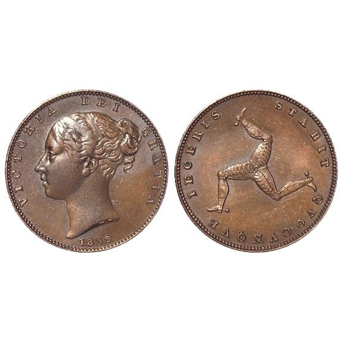 339 - Isle of Man Farthing 1839 EF