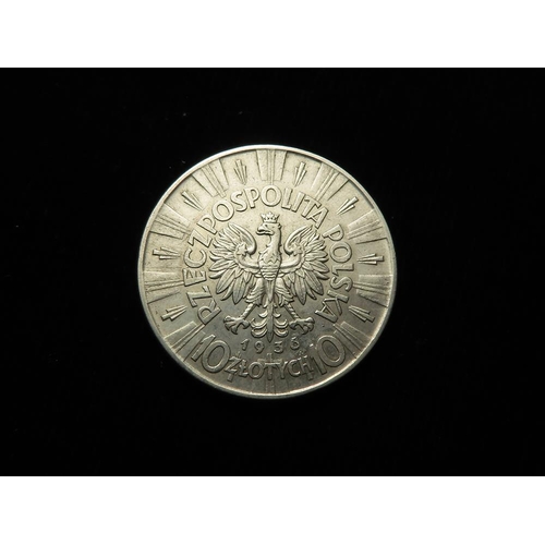 346 - Poland silver 10 Zlotych 1936 nEF