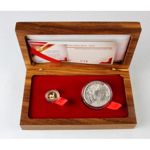 360 - South Africa: Winston Churchill (1/10oz gold) Krugerrand Collectors Set 2015, including an additiona... 