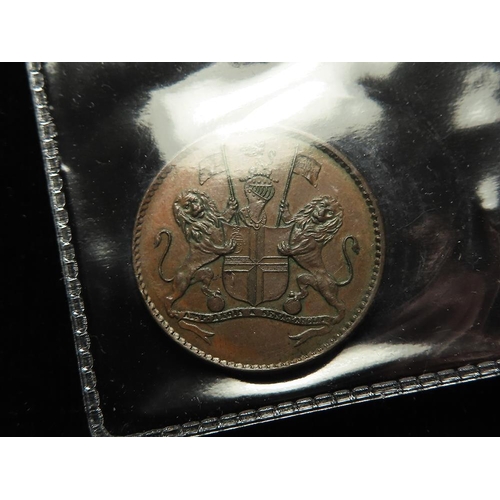 363 - St Helena, British East India Company Halfpenny 1821, NEF. Ex Noonans.