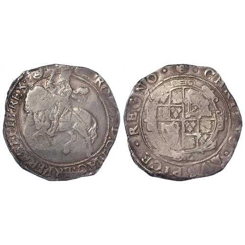 383 - Charles I Halfcrown mm. triangle in circle, S.2779, VF, uneven strike, weak in places.