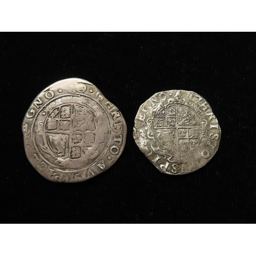 386 - Charles I silver (2): Halfcrown mm. triangle-in-circle, S.2779, 14.30g, VG; along with Shilling mm. ... 