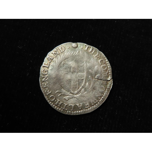 393 - Commonwealth Sixpence 1656, mm. Sun, Spink 3219, round and well-centred, cracked obverse 3 o'clock, ... 