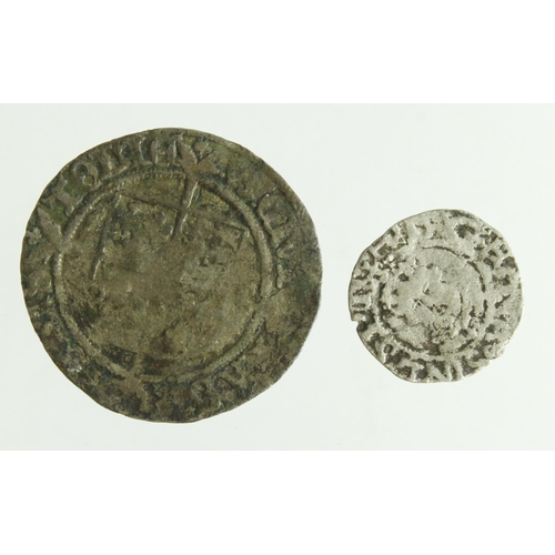 428 - Henry VIII (2): Debased Groat of Bristol, S.2372, 20.06g, nF for type; plus a debased Penny of York,... 