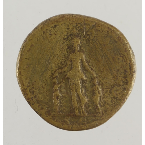 444 - Roman Imperial (probably an antique copy) SOLD AS SEEN: Matidia AE Sestertius type RIC 761. 27.16g. ... 