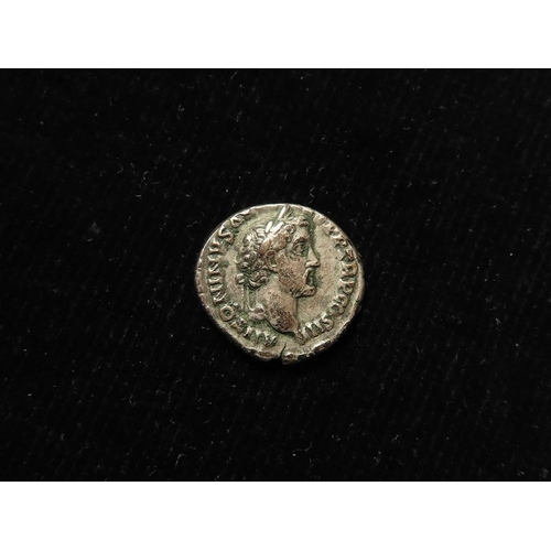 449 - Roman Imperial: Antoninus Pius AR Denarius, Rome 143-144 AD. Victory stg. l. rev., RIC 111b; BMC 496... 