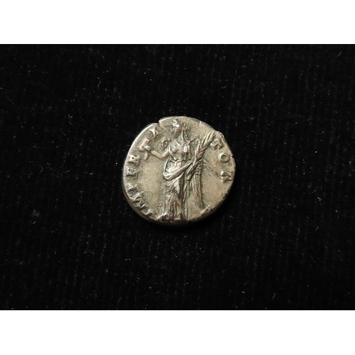 449 - Roman Imperial: Antoninus Pius AR Denarius, Rome 143-144 AD. Victory stg. l. rev., RIC 111b; BMC 496... 